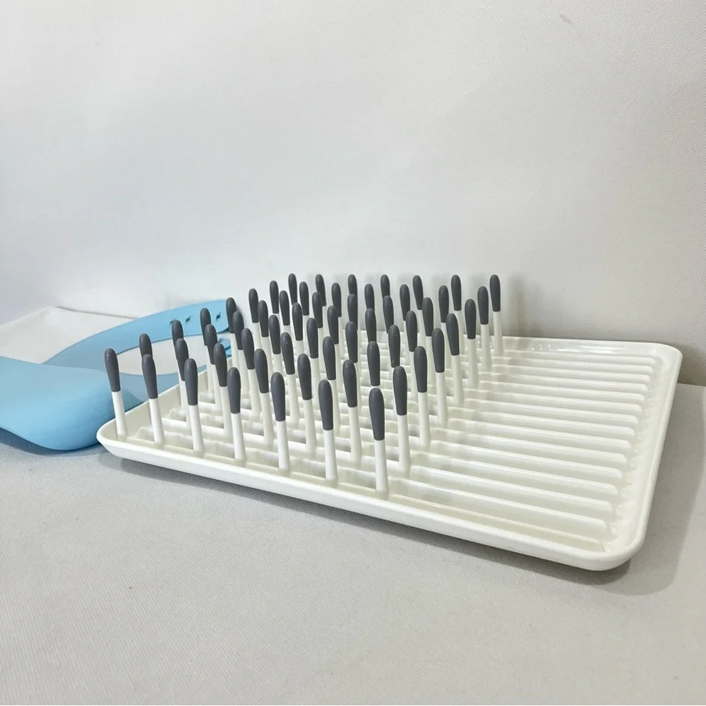 Bottle & Accessories Drying Rack And Blue Silicone Bib Bundle Lot